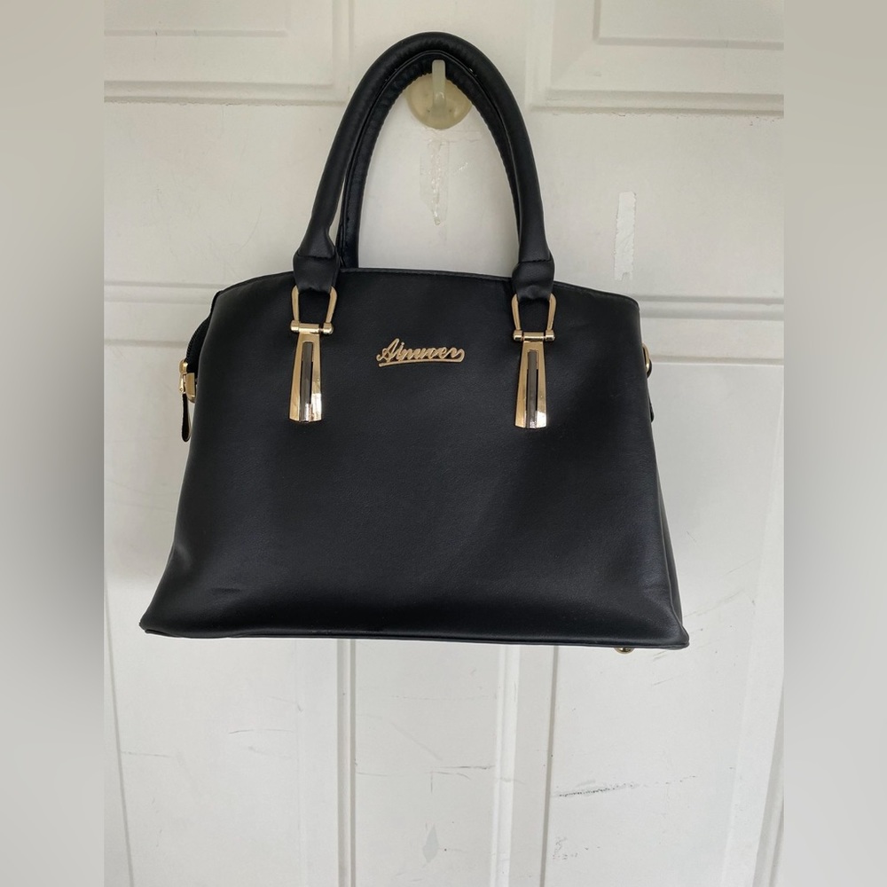 Ainuoer Black purse w/ Gold accents Black Handbag